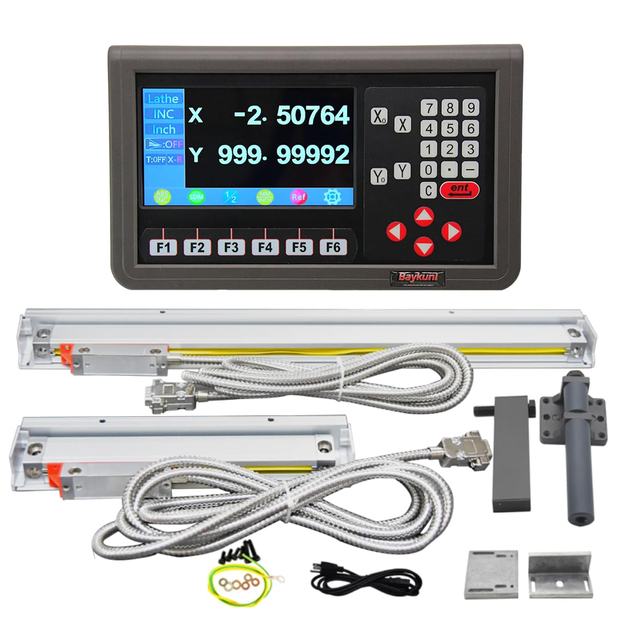 Mini Lathe DRO Kit 2 Axis 270mm 970mm 0.001mm Resolution 1um Glass Dro for Lathe Milling Machine