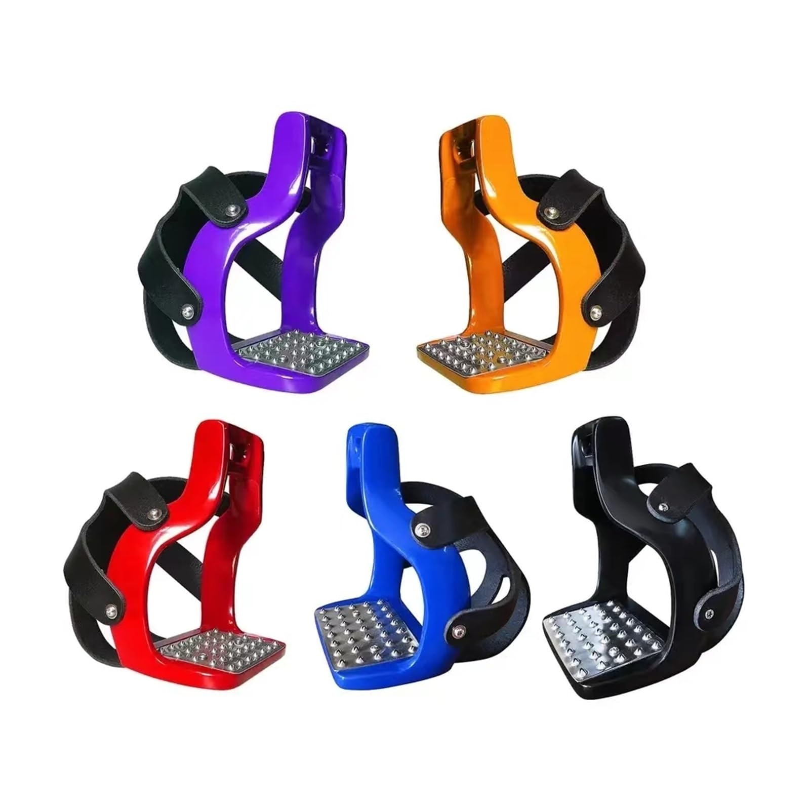 1 Paio Di Staffe Sicurezza for Equitazione In Alluminio Pressofuso | Sella Da Equitazione Con Pedale Di Copertura In Rete Pedale Da Sella For Cavallo Antiscivolo(Red)
