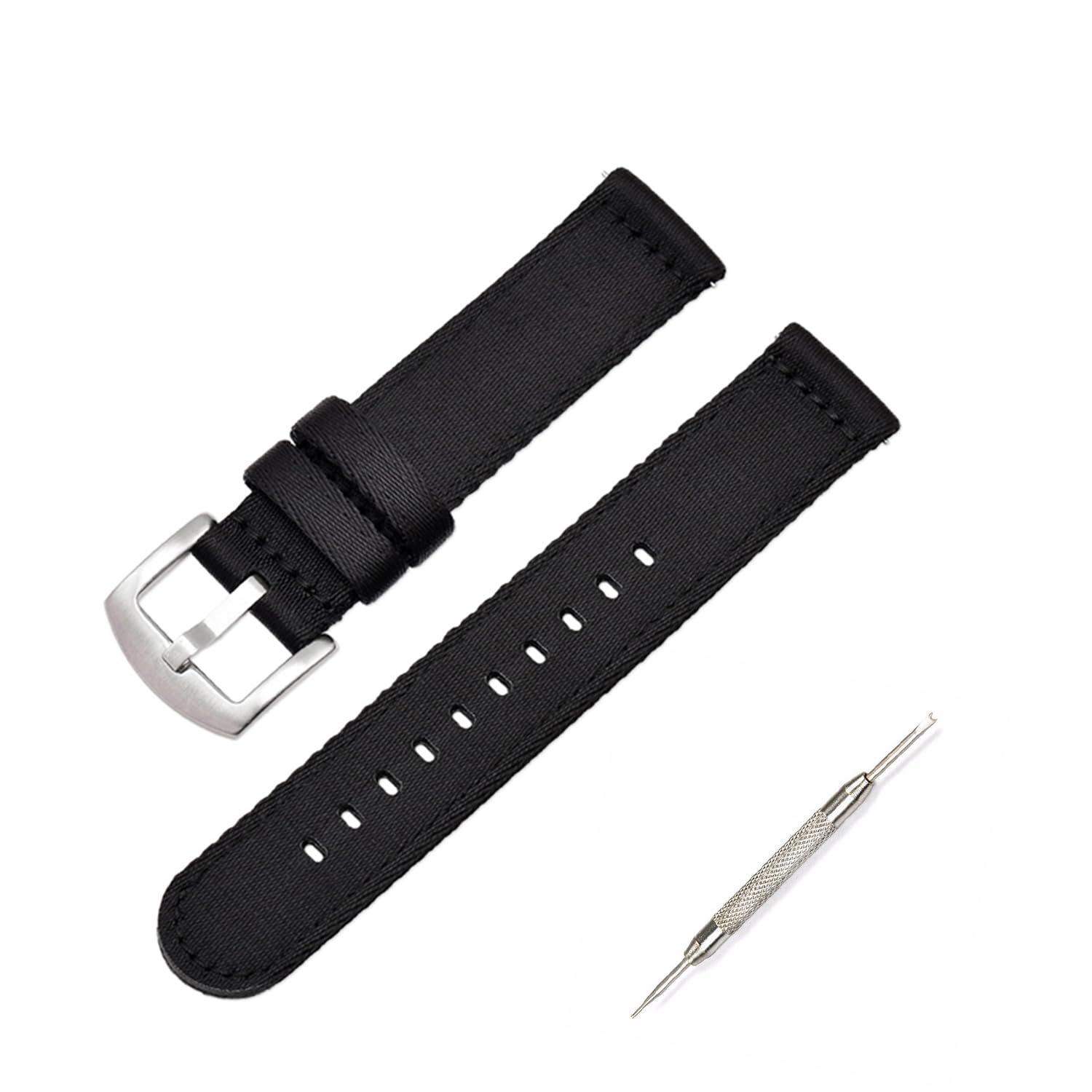 Gheper 24mm Woven Nylon Watchband Compatible with Suunto 9 Baro Copper/Suunto M9/Suunto 7/Suunto Spartan Sport Wrist HR/Baro/Suunto Traverse/Ambit 3 VERTICAL Wristband Strap Replacement for Men Women