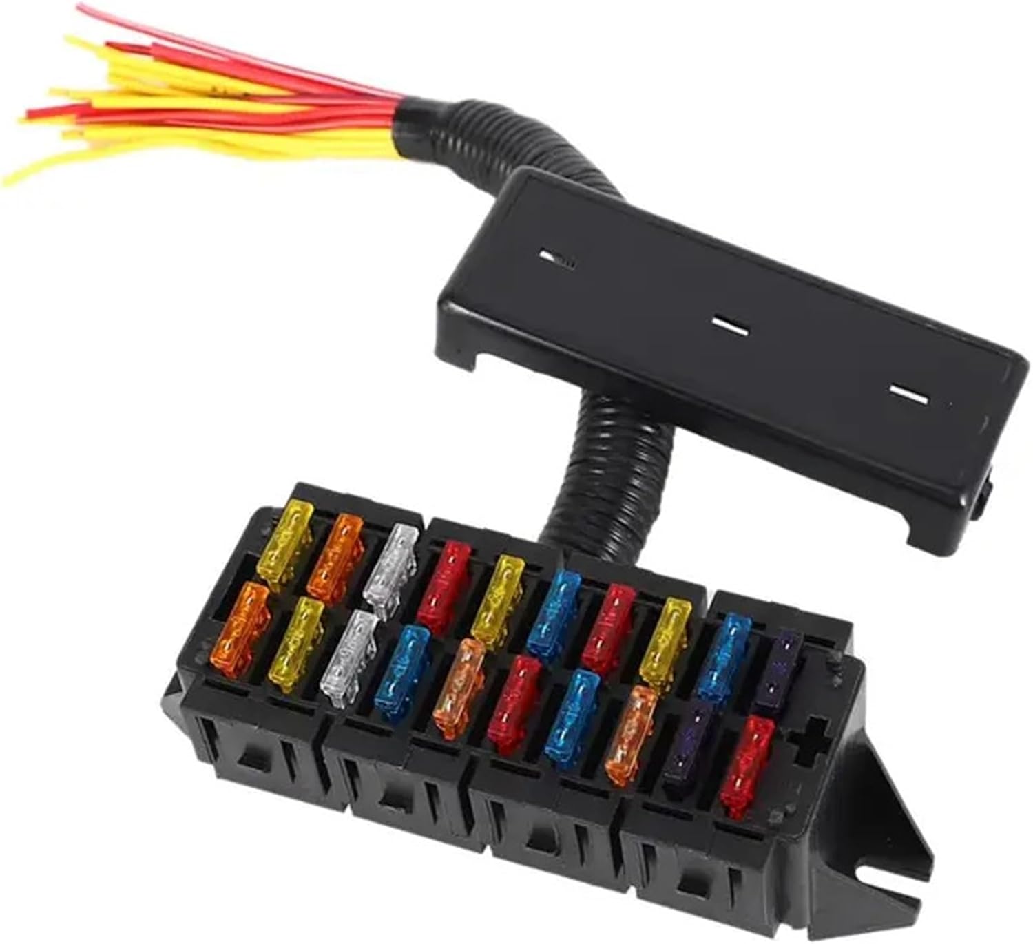 20 Way Blade Fuse Block Box Holder Block Board for Blown Fuse Suitable for Automotive Handlebar Accessories