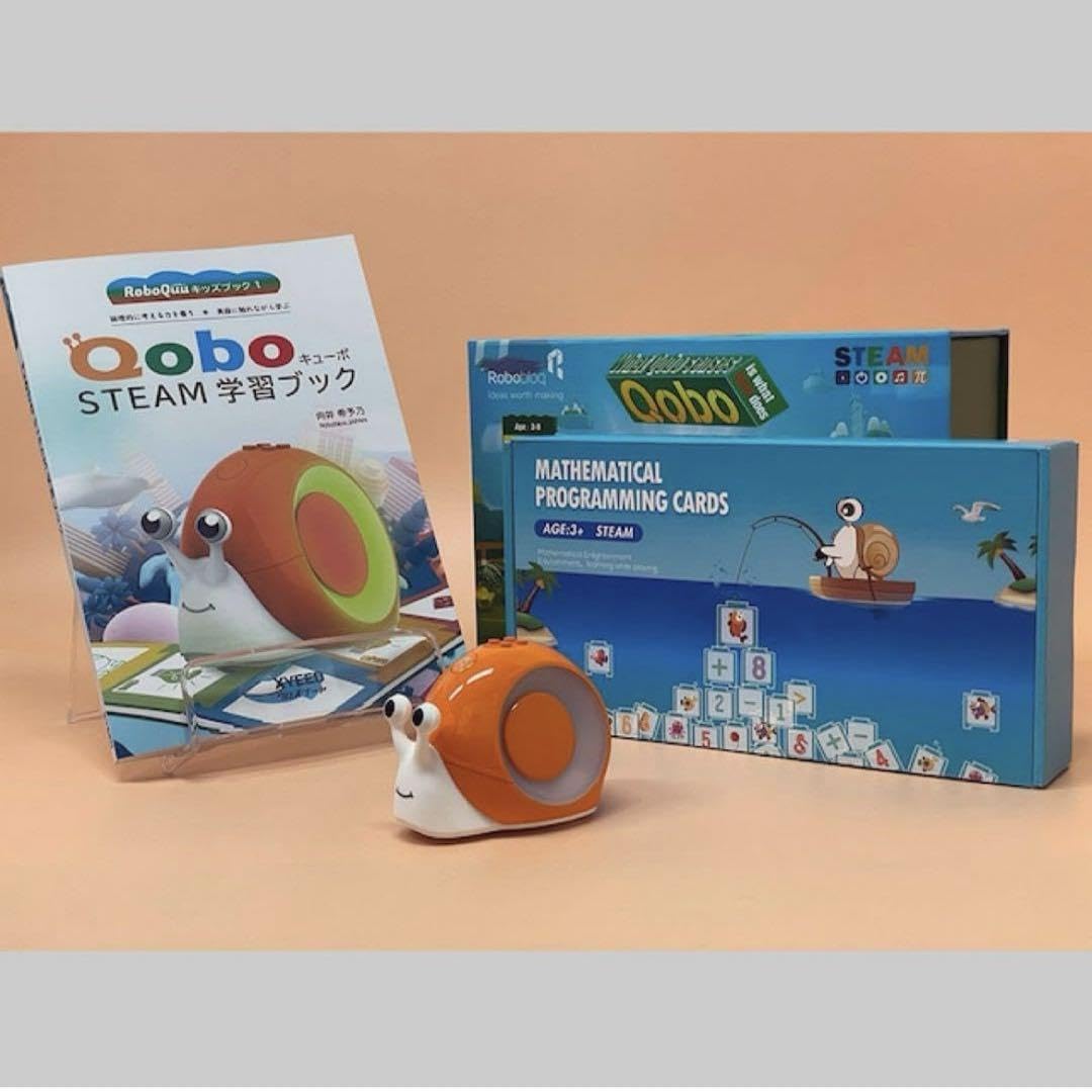 Qobo（キューボ）お得2点セット（基本セット＆拡張パック算数カード）　ロボット Qobo（キューボ）お得2点セット（基本セット＆拡張パック算数