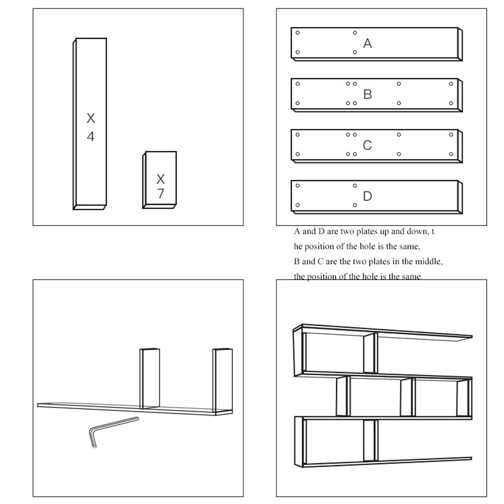 Mensole Sospese Staffa per Mensola Sospesa Mensole Sospese Moderne in Legno Espositore A Parete Espositore per La Casa Organizzatore di Stoccaggio Libreria Decorazione E,White,80cm