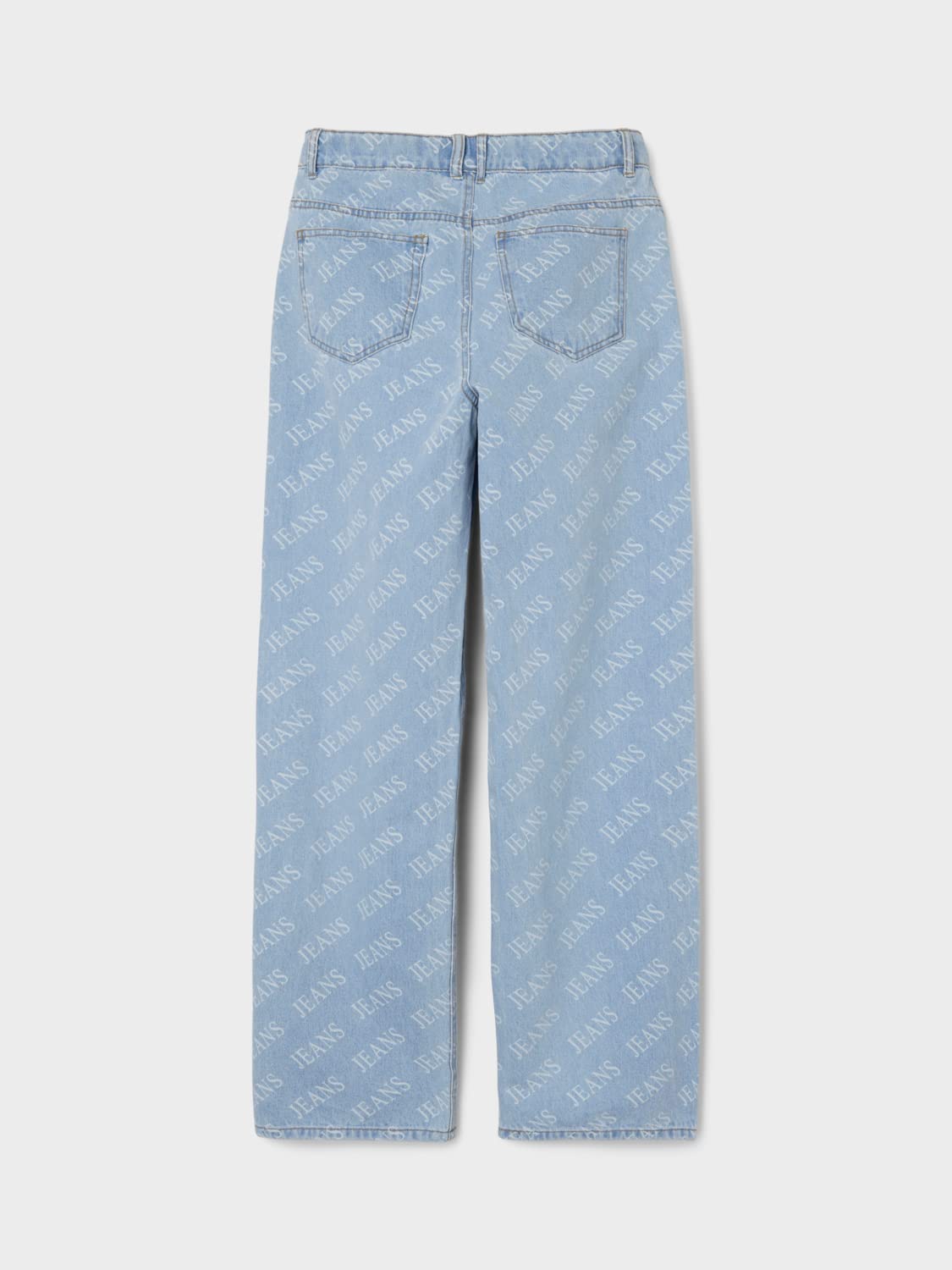 NAME IT Spodnie Nlftexizza Dnm Hw Straight Pant - Spodnie Dziewczynki