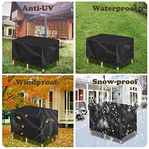 Housse protection salon de jardin imperméable anti-UV 220x110x80cm - 7