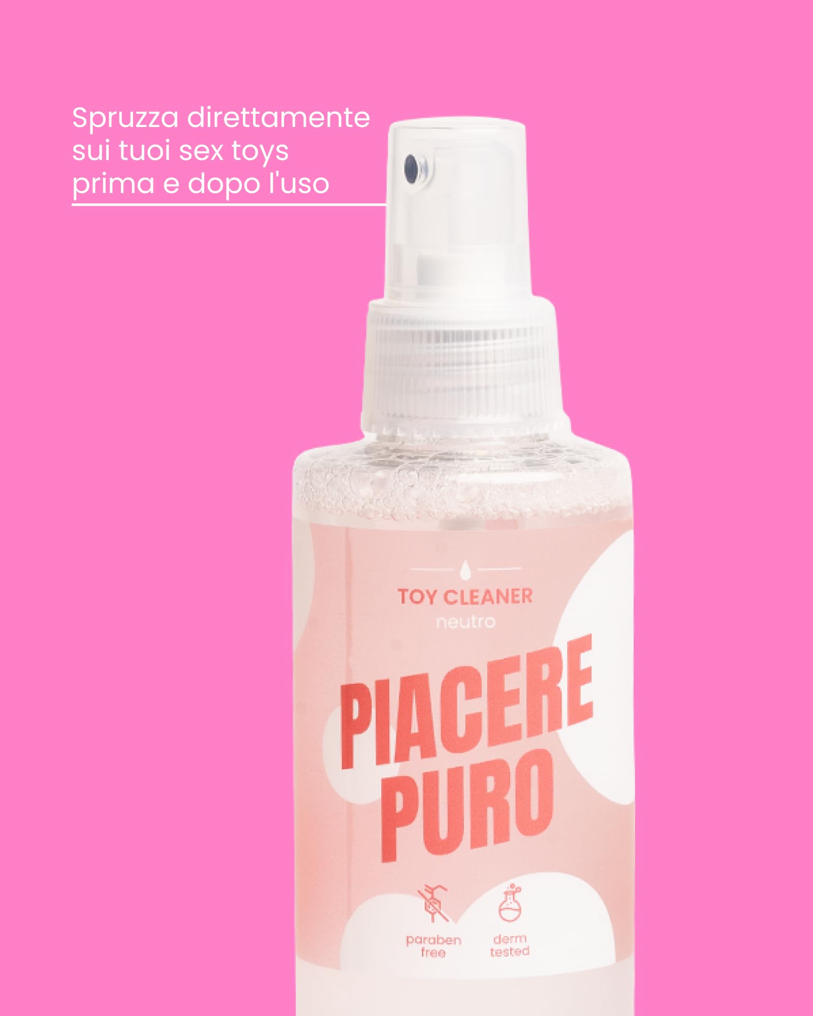 MySecretCase Detergente Disinfettante per Sextoys e Coppette Mestruali 150 ml, Toycleaner Antibatterico e Antisettico a Base d'Acqua (150 ml)