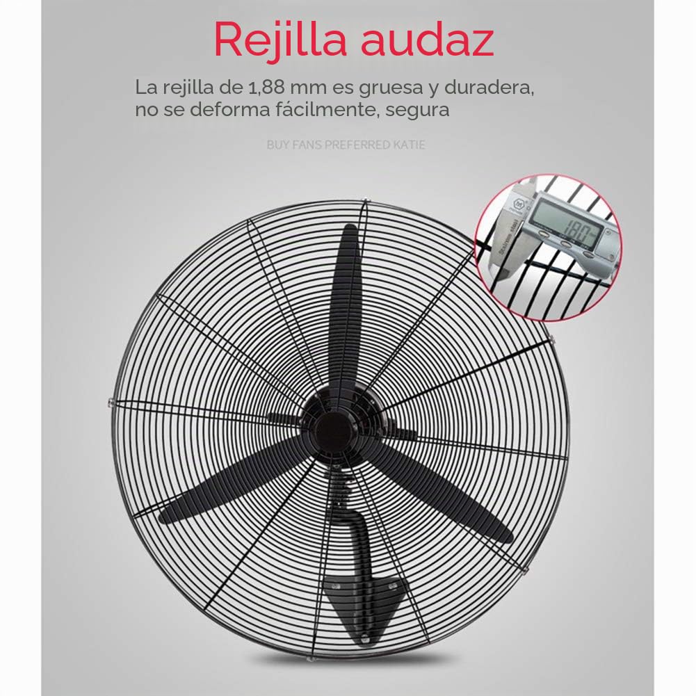 HLILY Ventilador Oscilante De Pared,Ventilador Eléctrico con 3 Velocidad,Ventilador Industrial De Pared Negro,120 °,Ventilador Servicio Pesado para Almacén De Taller De Fábrica (22in-31in)