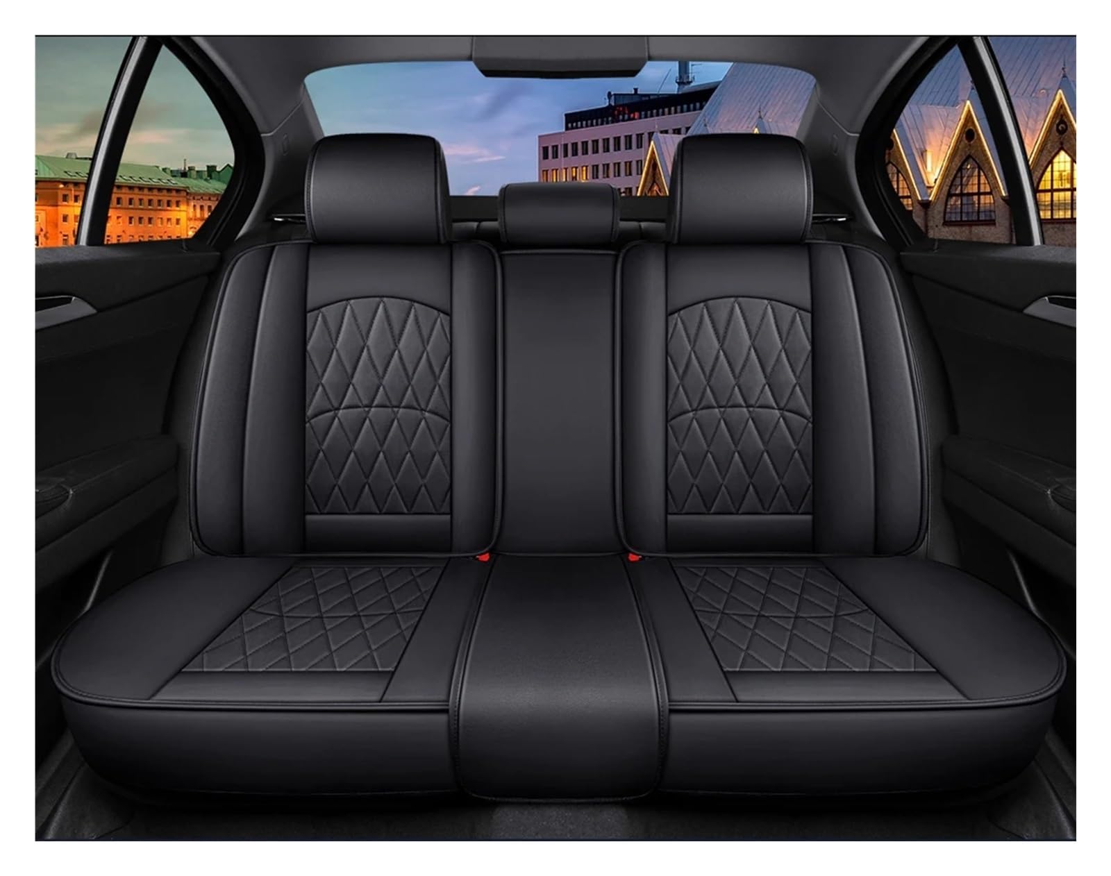 SWEPER Copri Seggiolino Auto Per Breeze per Vezel per City per Accord per Crosstour/coprisedile per auto stile universale/protezione per sedile Coprisedile Auto(Rear 2 Seats)