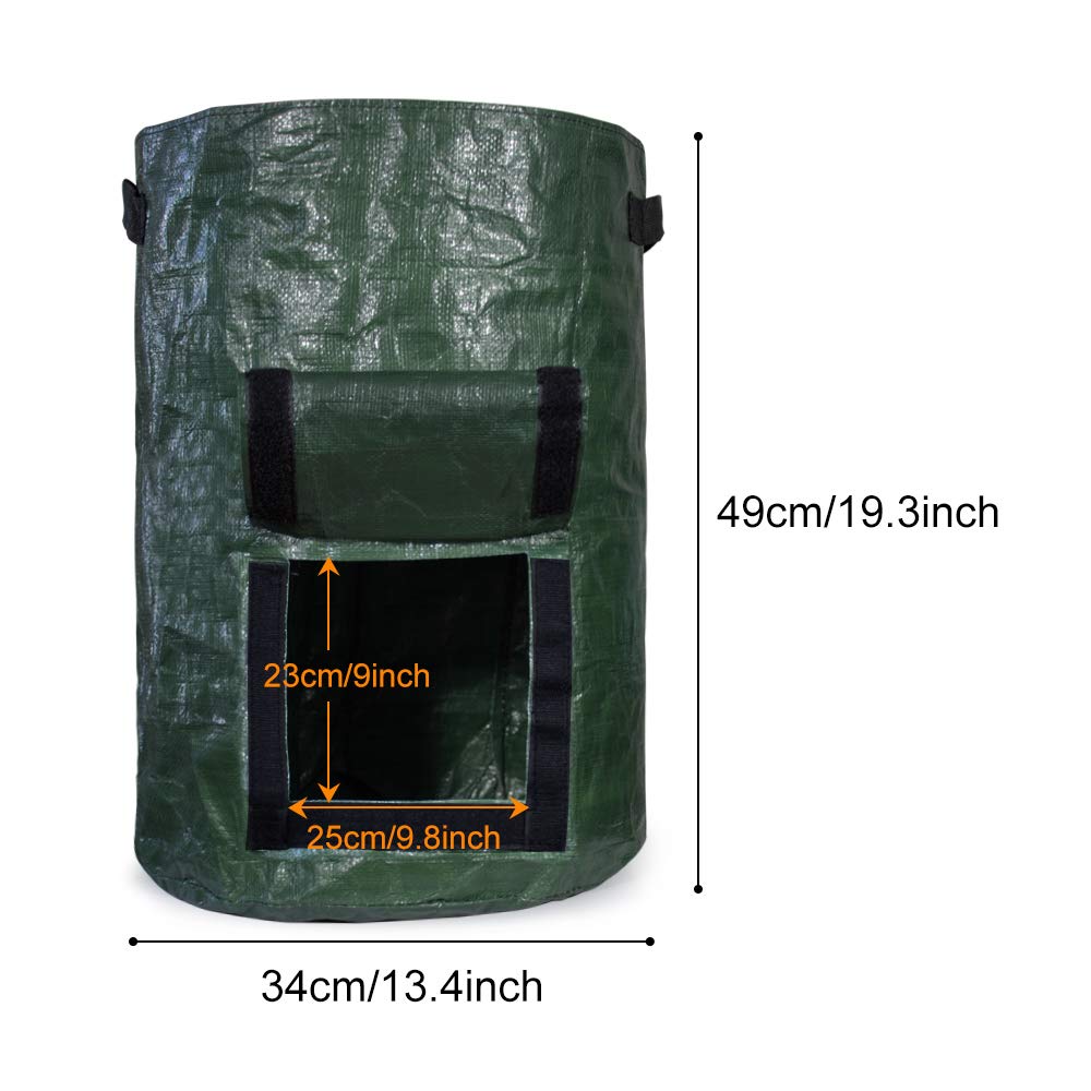 Bolsas de Cultivo de Patatas, Paquete de 6, Bolsas de Cultivo de Tomates de 10 galones, macetas, Bolsas de Plantas, Bolsas de Bandeja de Cultivo de Zanahorias con Asas (6 Set)