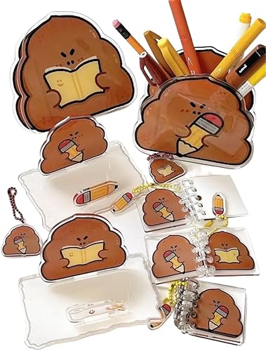 Caja de regalo original de la serie de bolígrafos creativos, soporte para bolígrafo de doble cara, soporte para teléfono, mini carpeta acrílica,