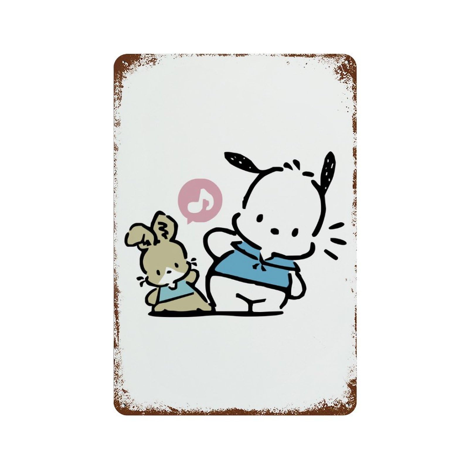 Amazon.co.jp: ブリキ看板 ポチャッコ 鉄絵画 装飾鉄絵 ロゴブリキ