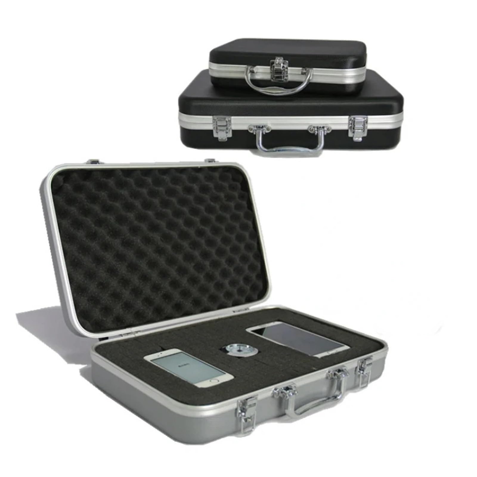 Cassetta Portautensili In Metallo Aluminum Alloy Portable Tool Box | Shock Resistant Safety Instrument Case Storage Box With Sponge Lining Waterproof(405x215x75mm)