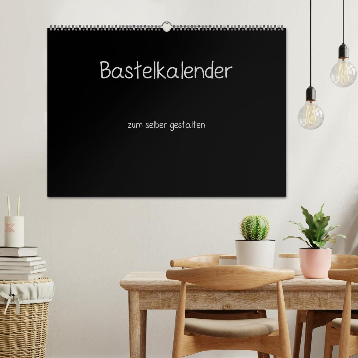 Bastelkalender - Schwarz (Wandkalender 2026 DIN A2 quer), CALVENDO Monatskalender: Kalender zum selber gestalten (CALVENDO Hobbys)