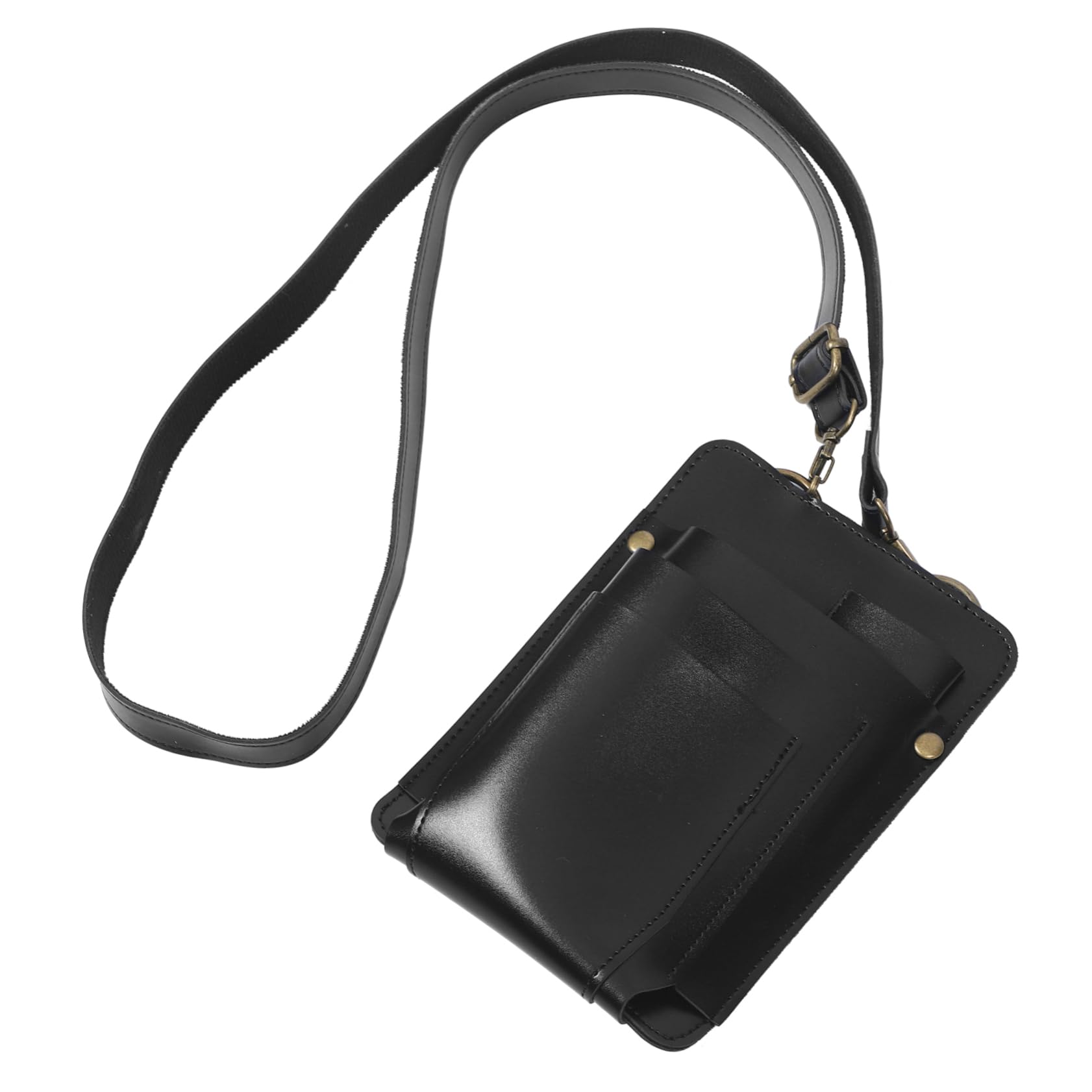 TOVINANNA Hairdressing Kit Tools Small Barber Scissors Fanny Carry Hair Stylist Bag Hairdresser Scissor Case Storage Scissors Holder for Hairdressing Scissors Professional Black Leather