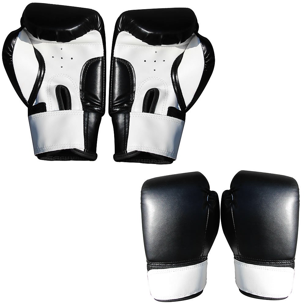 Mucola Boxsack Sandsack Set 10 kg gefüllt mit Boxhandschuhen Bandagen 80 cm | Kunstleder, inkl. Deckenbefestigung, Handschuhe in Größe 6 oz, gepolsterte Schlagfläche, für Boxen und Kickboxen