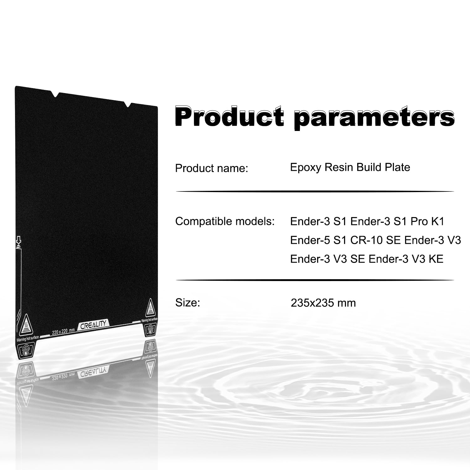 Creality Ender-3 V3 SE PEI piastra magnetica strutturata, supporto flessibile in acciaio per Ender 3/Ender 3 V2/Ender 3 V3 KE/Ender 3 V3 SE/K1/K1C, 235 x 235 mm
