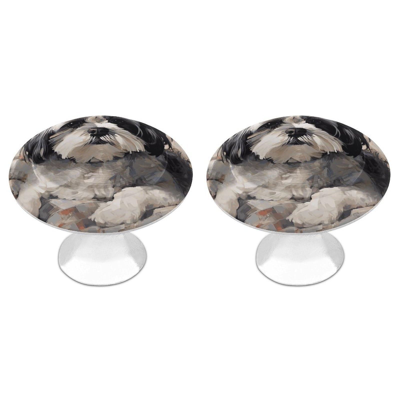 Btcowzrv Style Shih Tzu 2 Pack Cabinet Knobs Drawer Pulls