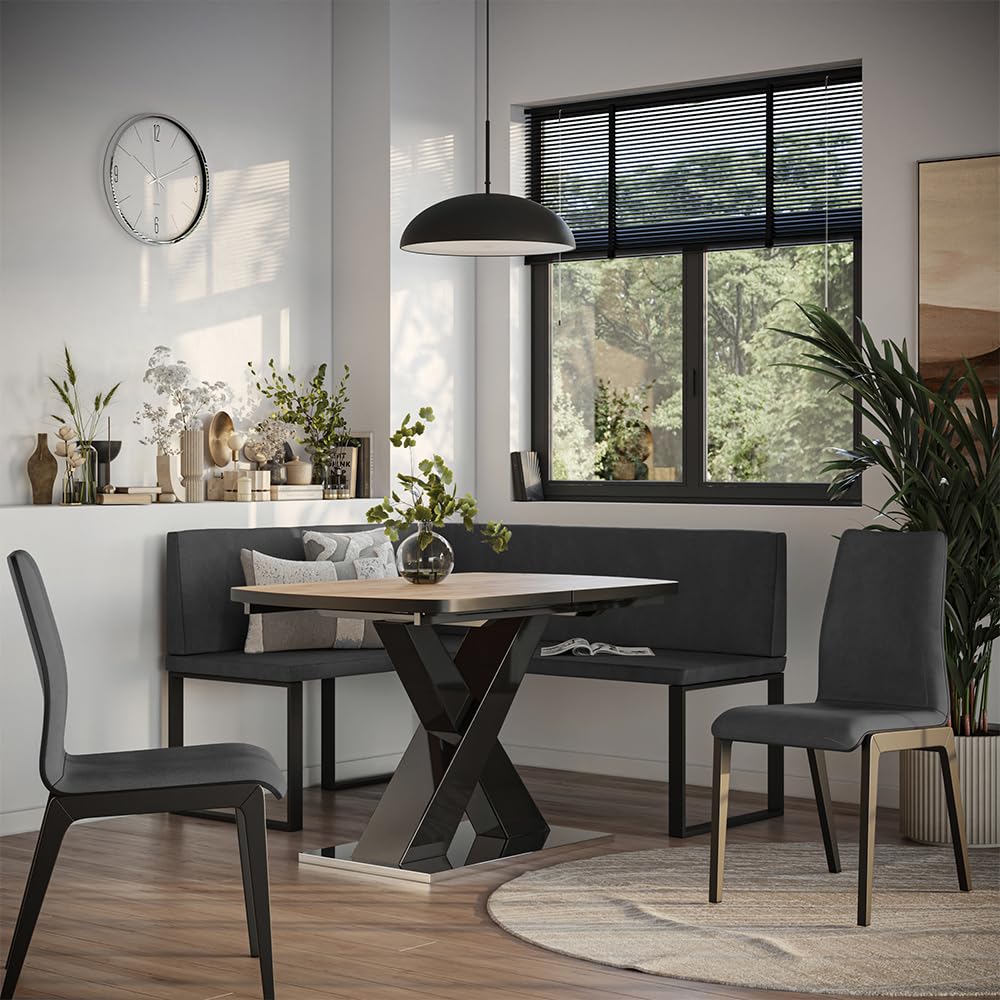 Vicco Banco de Comedor Ravon, Antracita, 120 x 150 cm, Apto como Banco de Comedor para cocinas y Zonas de Comedor