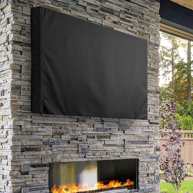 Funda Tv Exterior 22" To 85" Garden Patio TV Cover, Screen Weatherproof Dustproof Waterproof Protector Tv Exterior(Grey,For TV 55-58in)