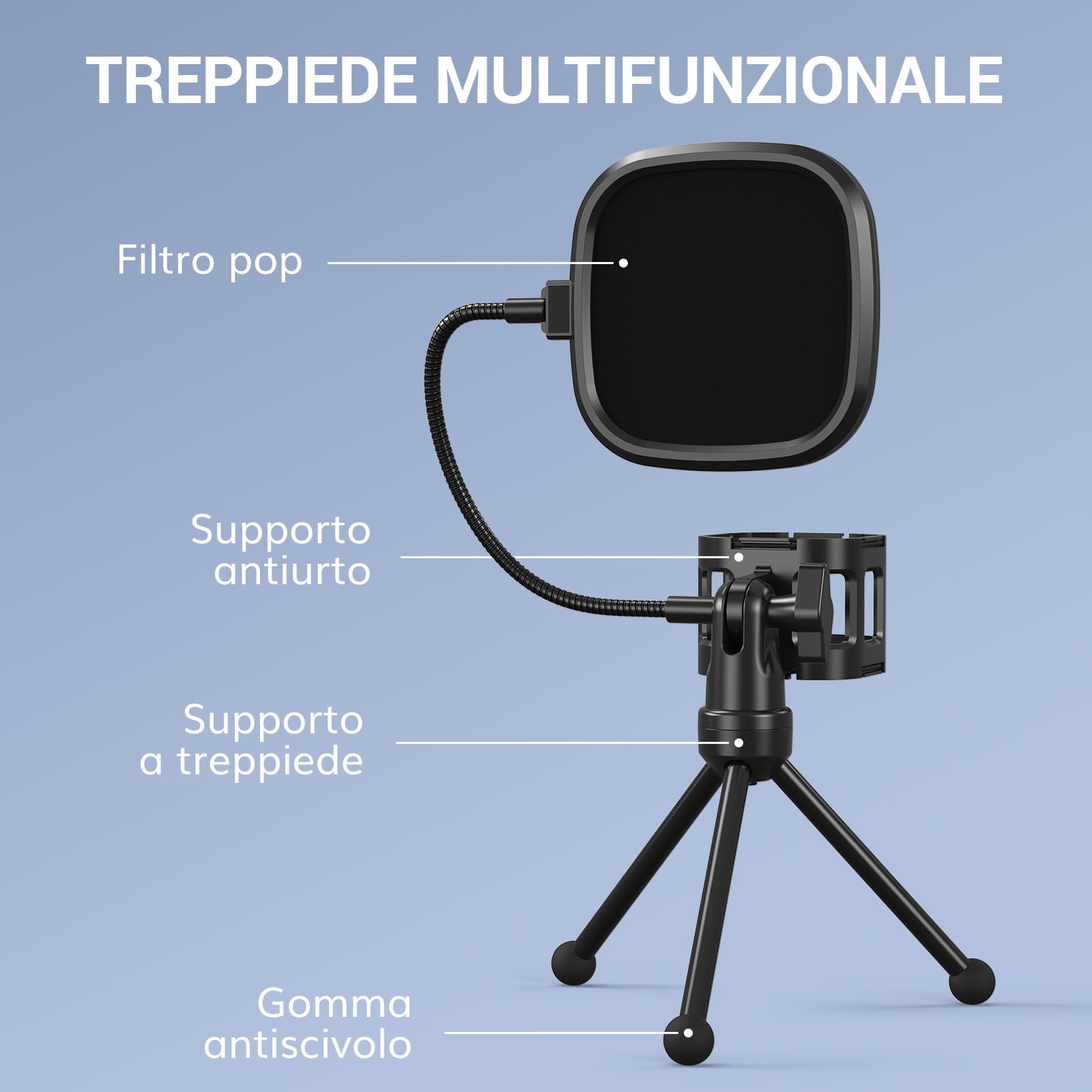 TONOR USB Gaming Mikrofon Set (Black)