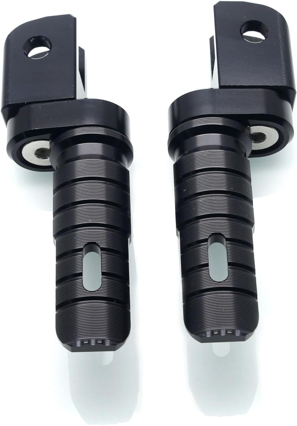 MZS Motorcycle Foot Pegs Front 360° Roating Rider Footpegs Rest Pedal Black CNC Compatible with RS660, RSV4 /Factory/R/RF/RR, Tuono 660, Tuono 1100, Tuono V4