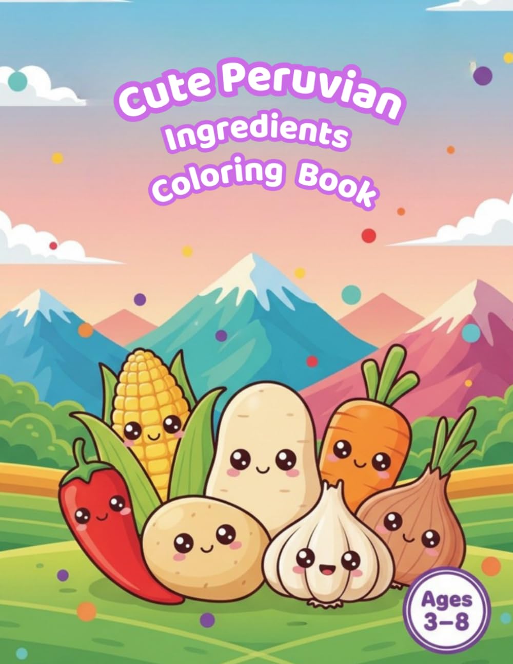 Cute Peruvian Ingredients Coloring Book