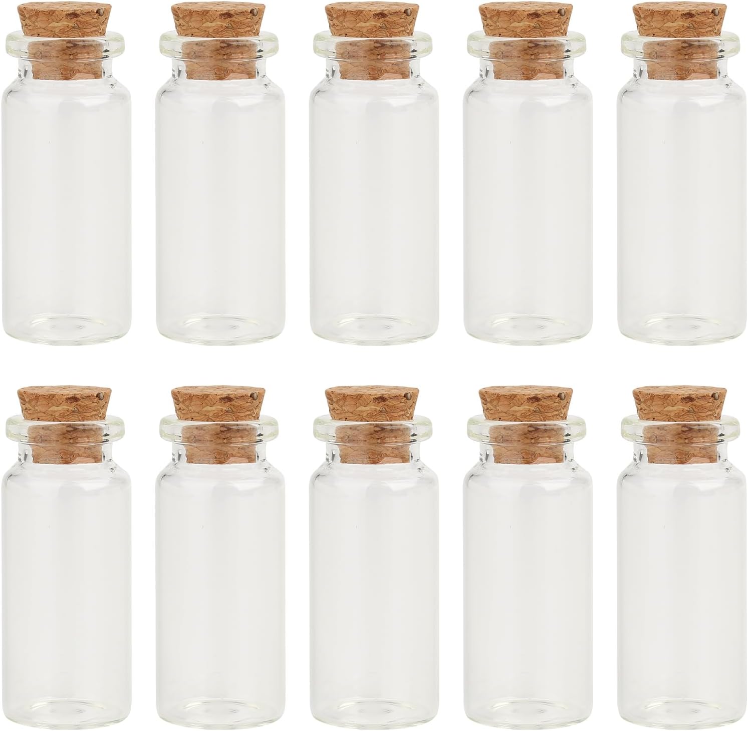 Message Bottles Spice Storage Glass Vials Cork Top 50mm 2" 10ml 10pc