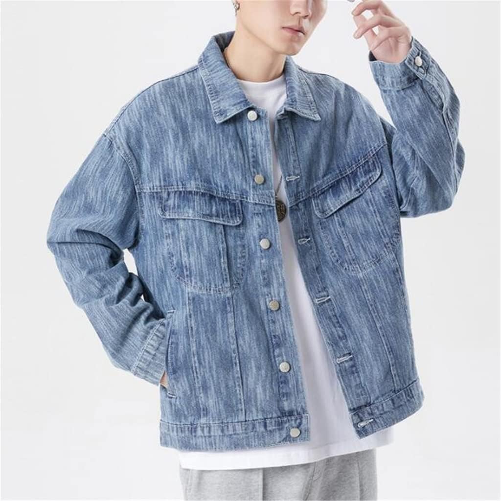 Loose Lapel Jacket Denim Men's Spring And Autumn High Street Washed Tie-dye(XL code)