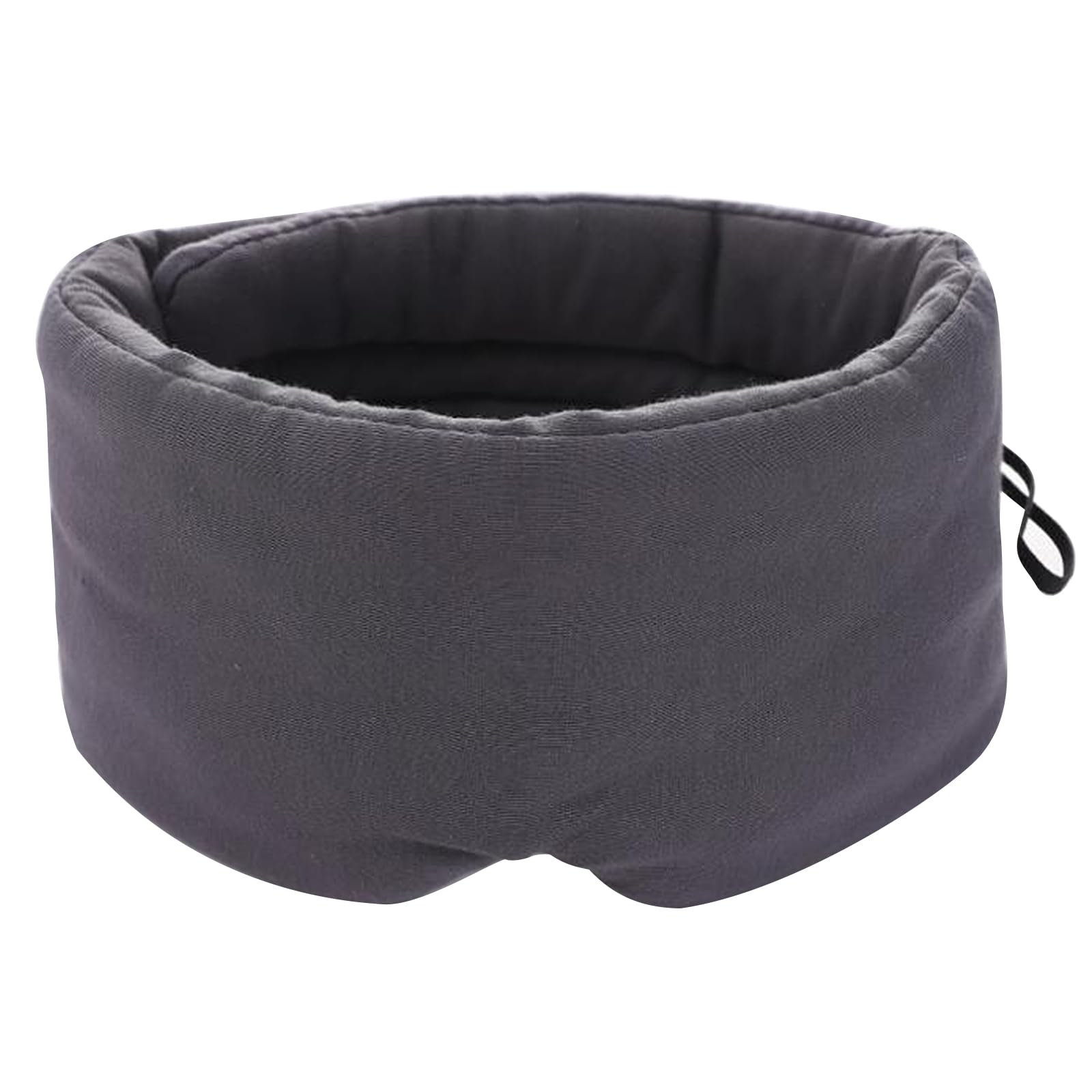 Antifaz completo para dormir de algodón, hecho a mano, cómodo y transpirable, ajustable, antifaz para dormir para aviones, antifaz para dormir para siesta (gris oscuro)