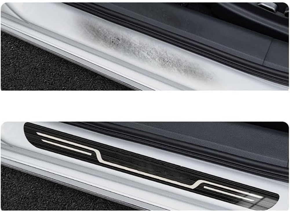 BDVIK 4-tlg. Edelstahl Trittblech Set Für Kia NIRO (2021-2025) - Kratzschutz & Styling