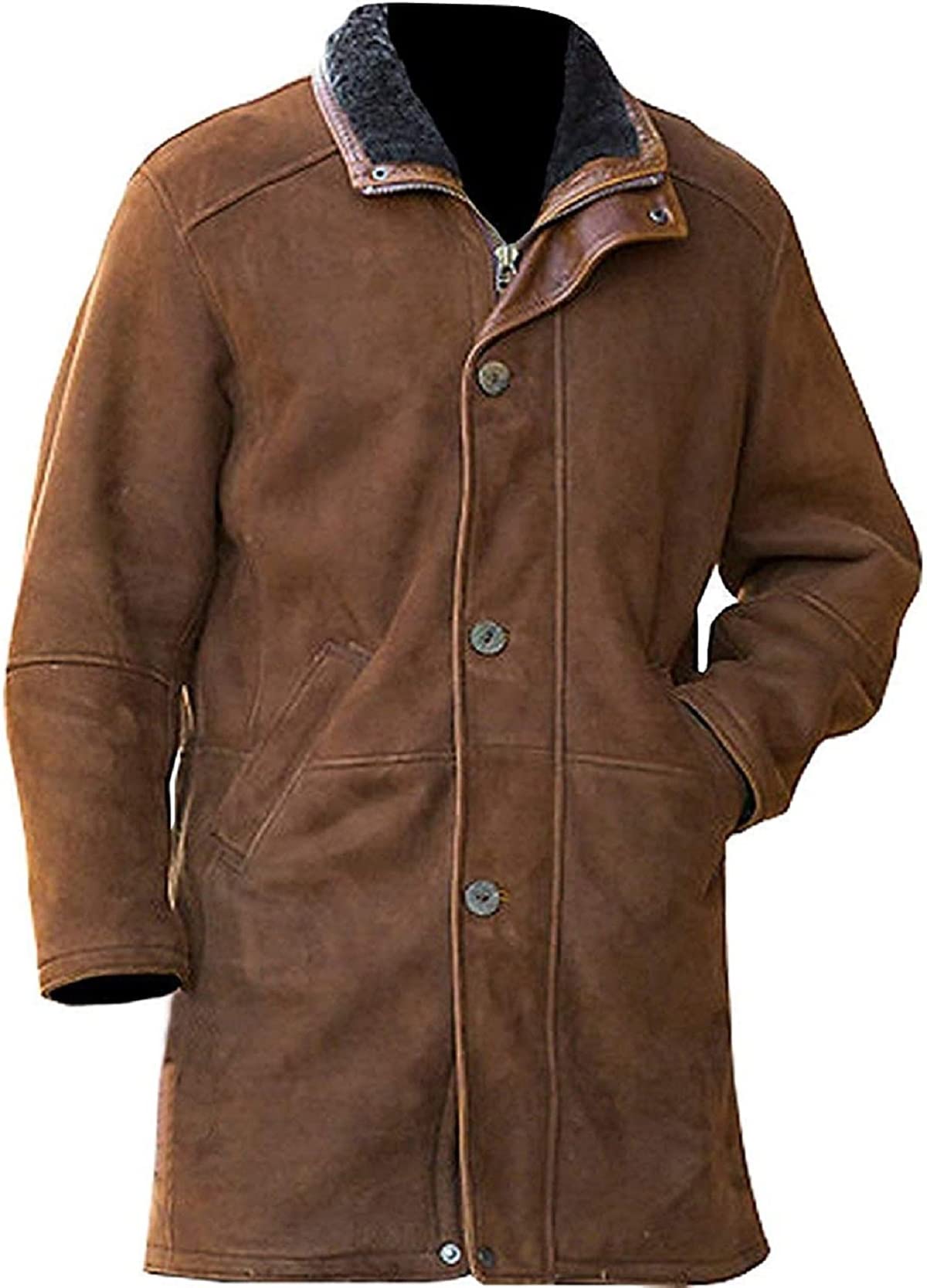 JACKETSZONE Sheriff Walt Longmire Suede Coat - Officer Suede Coat
