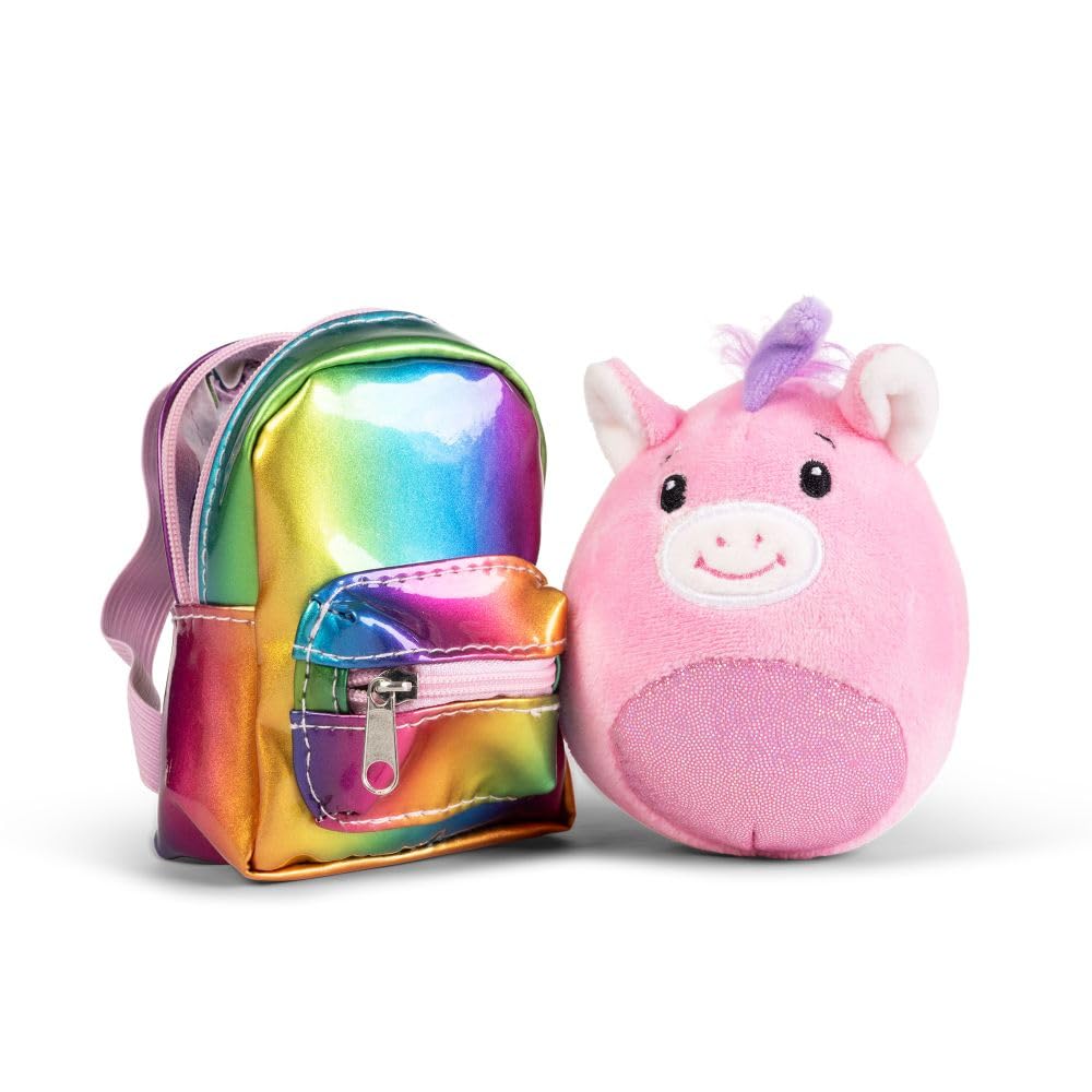 Keycraft Unicorn Plush Toy Mini Backpack Pink Stuffed Animal Gift for Kids