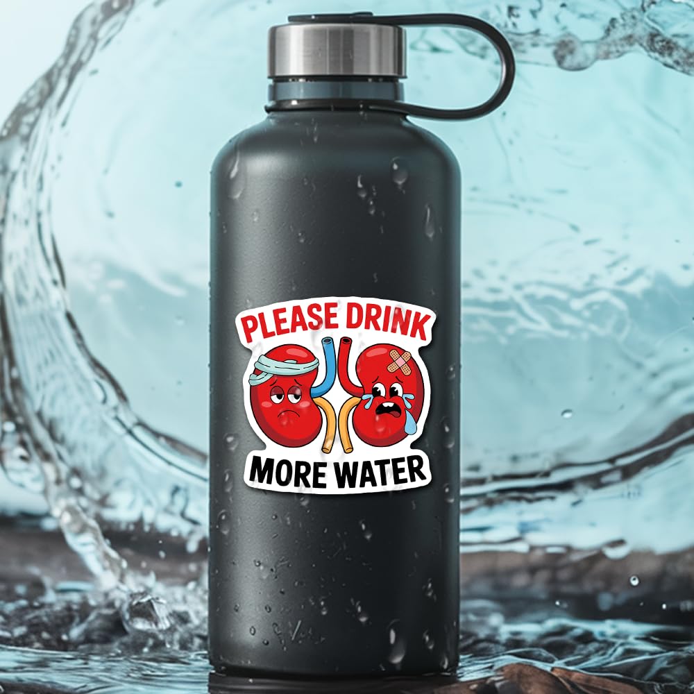 Lustige, motivierende Hydratationserinnerung, Vinyl-Aufkleber für Laptop, Becher, Hydroflaschen, Wasserflaschen, 7,6 cm, 3 Stück