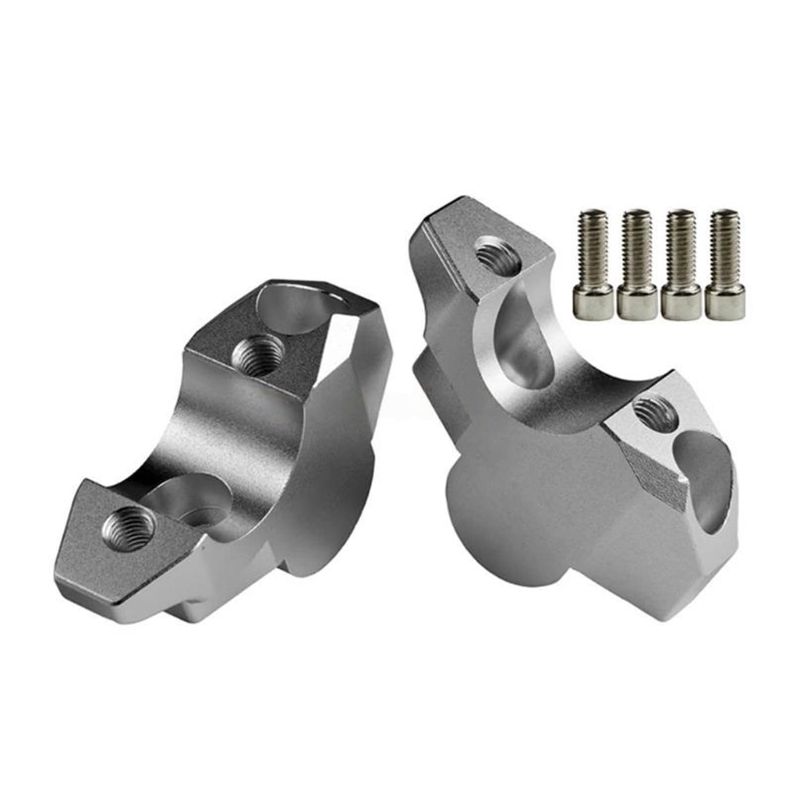 KWEZ Clamp Mount Fit For 150/160 Motorcycle Handlebar Risers Modification Accessories(Silver)