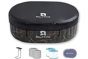 Oval Portable Inflatable Bathtub jacuzzi for Two with Heat and Bubbles