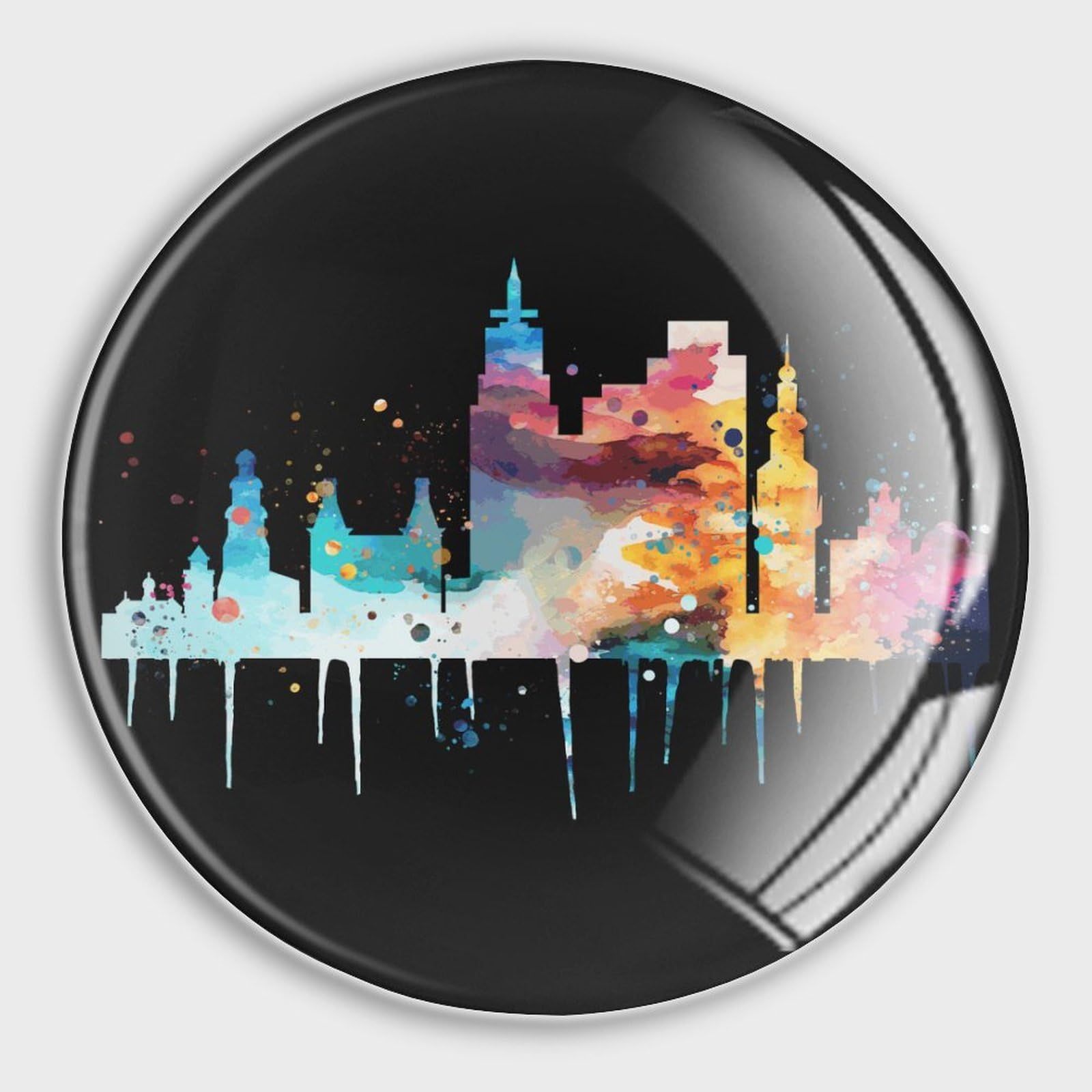 Aimants en verre pour réfrigérateur tableau blanc aimants amusants paysage