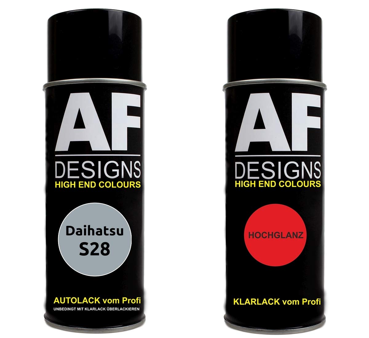 Auto Vernice Spray Set per Daihatsu S28 Silver MetallicBase Trasparente 2x400ml con vernice spray trasparente
