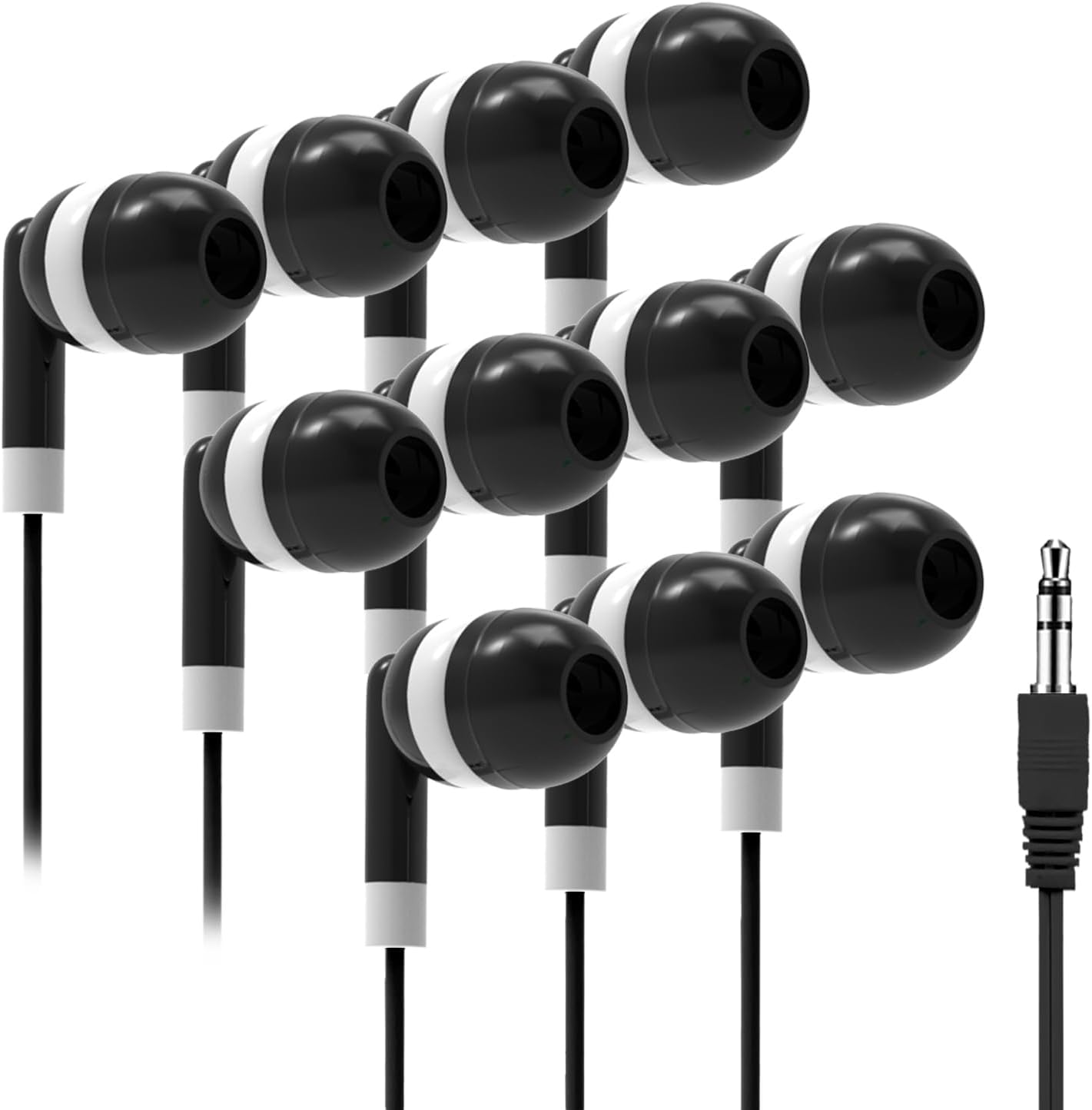 50 Pack Bulk Earbuds Headphones for Kids Classroom, Wholeslae Wired Earphones Class Set for School Students Children Toddler Teens Boys Girls(XPG101, 50 Black) 50 Pack Bulk Earbuds Headphones for Kids Classroom, Wholeslae Wired Earphones Class Set for School Students Children Toddler Teens Boys Girls(XPG101, 50 Black)