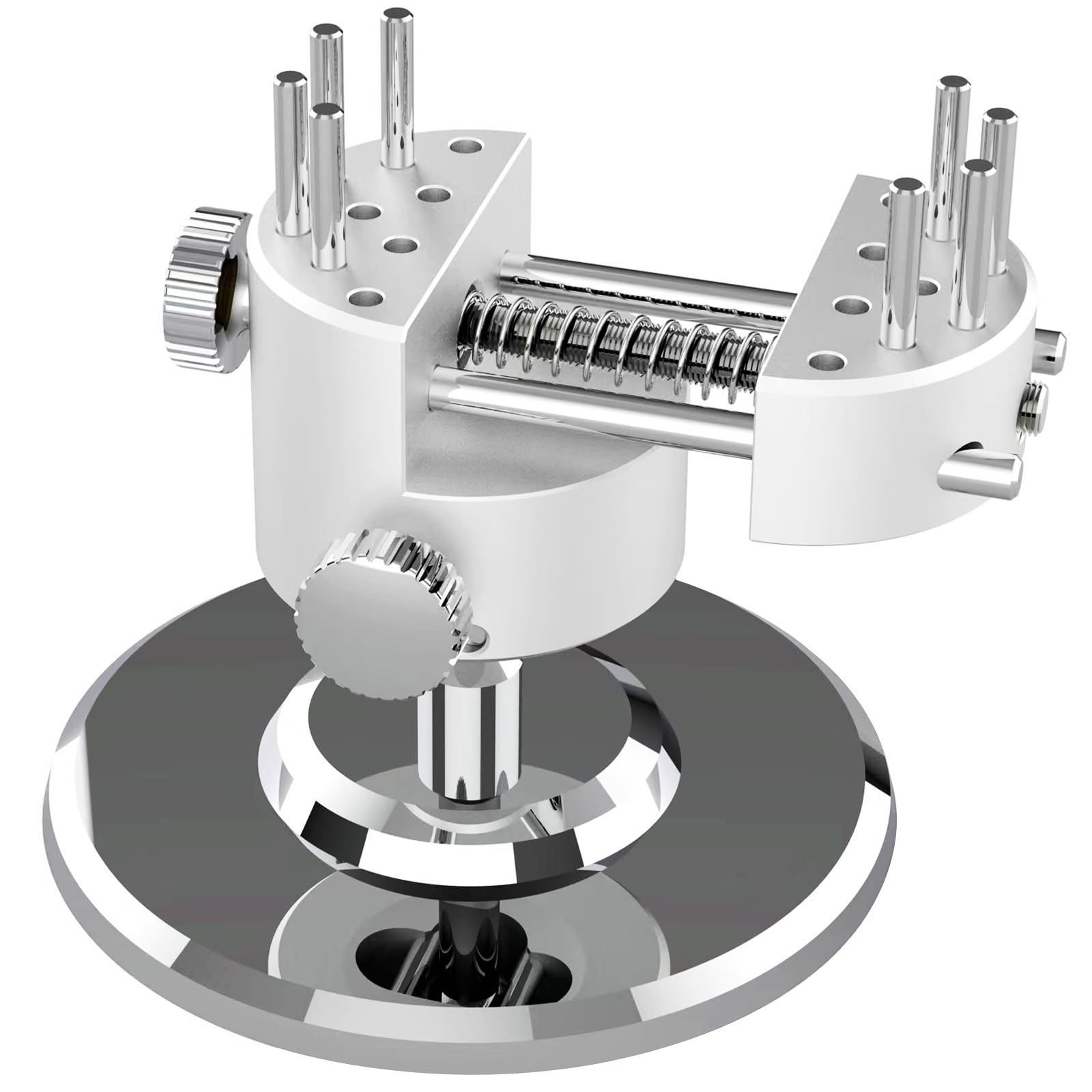 Precision Mini Desktop Swivel Vise- 360° Multi-Angle Adjustable CNC Clamp (35mm/65mm Max Grip) Stainless Steel and Aluminum Alloy for Jewelry, Watch Repair, DIY Models