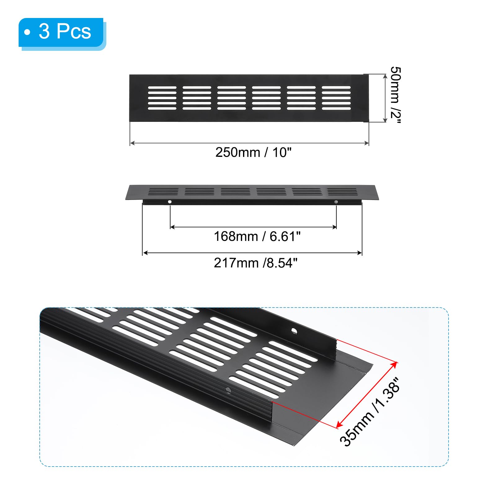 PATIKIL 10 x 2 Inch Door Air Vent Cover - Image 2