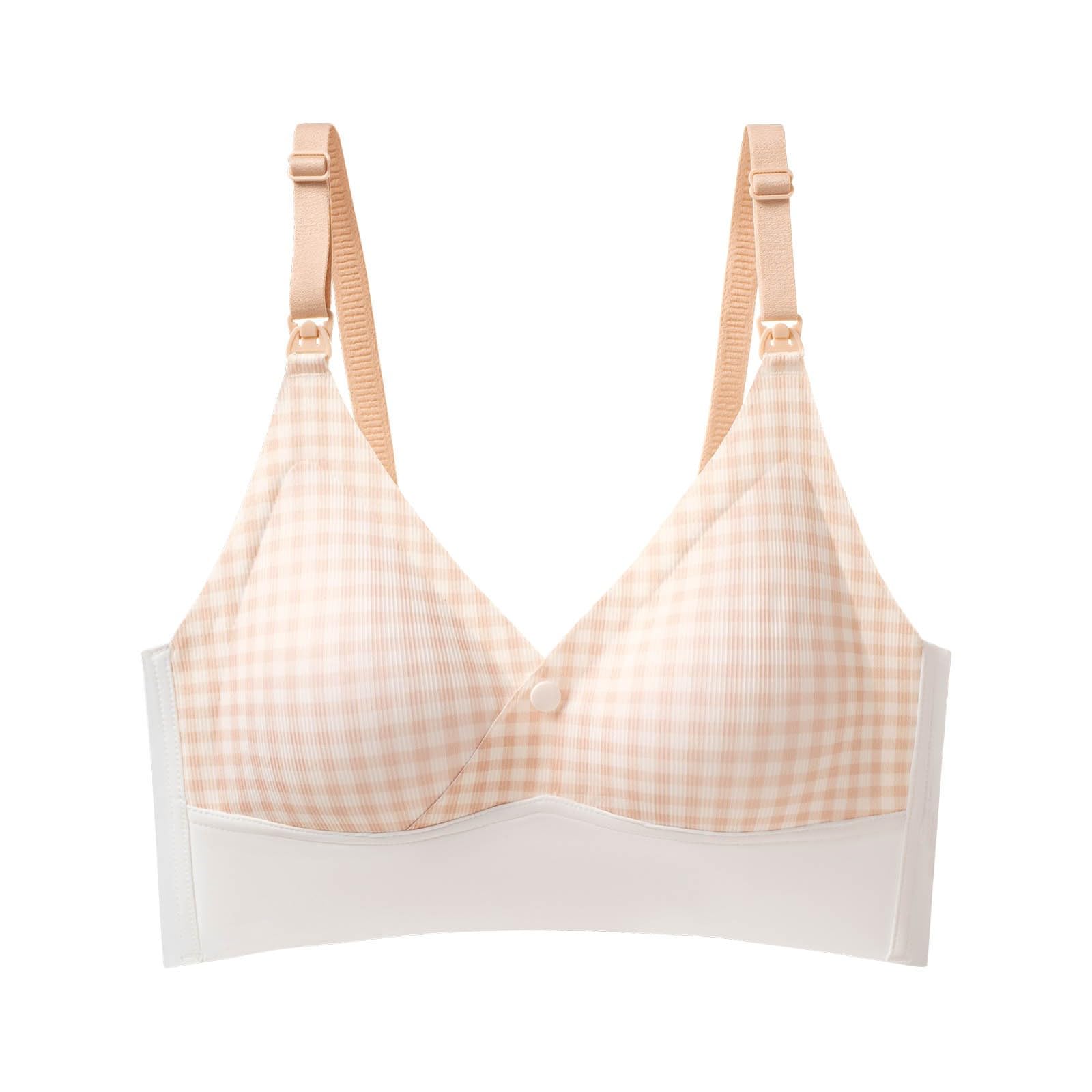 Reggiseno da Allattamento Senza Ferretto for Estrazione, Premaman Cuciture con Copertura Totale, for Gravidanza, Arancione, XXL