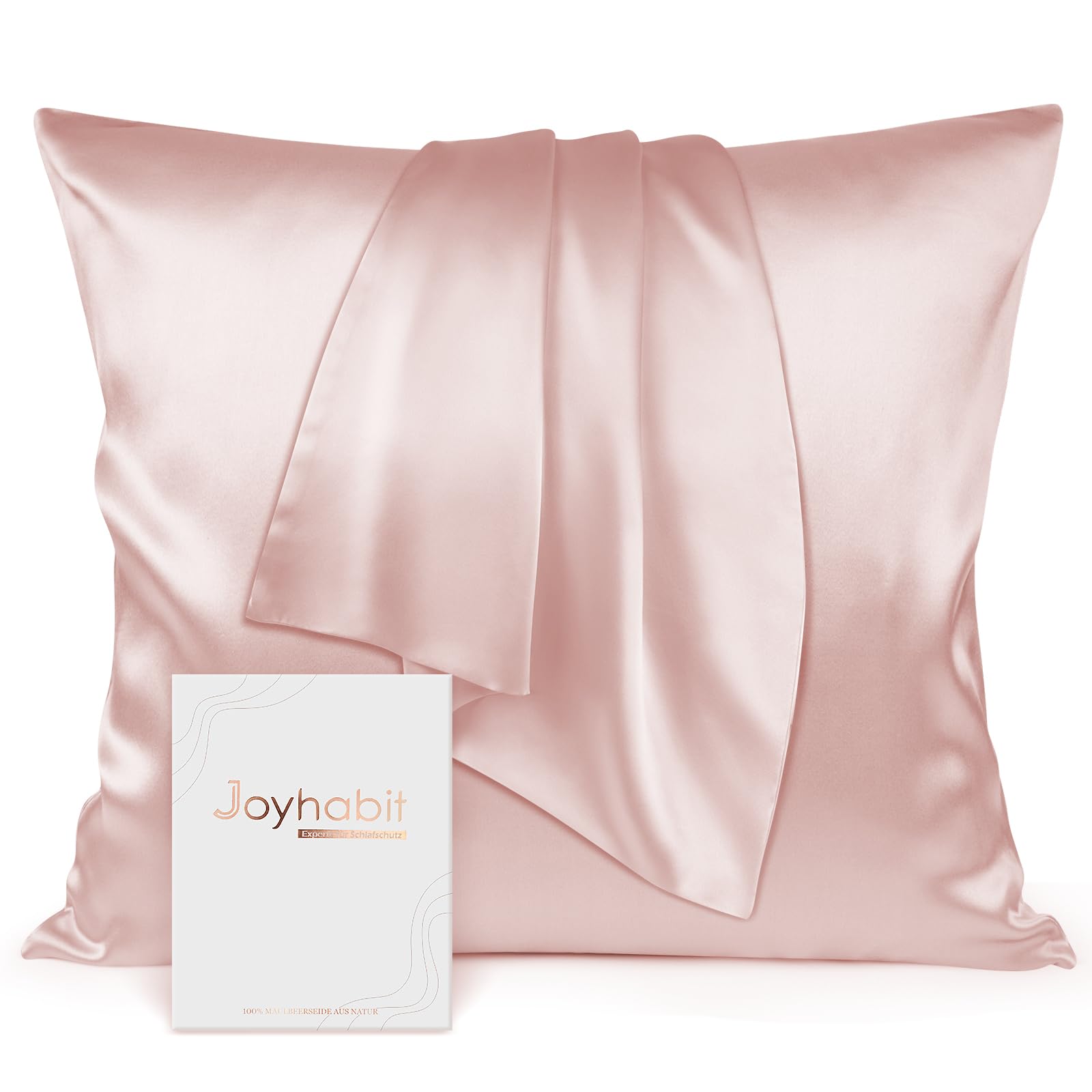 Joyhabit Seidenkissenbezug 80x80, Lotus, 16MM Silk Pillowcase aus 100% Bio Maulbeerseide, Super für den Schutz der Haarqualität und der Haut