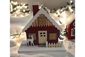 HGYBHO Christmas Village House Decor: Festive Luminosity
