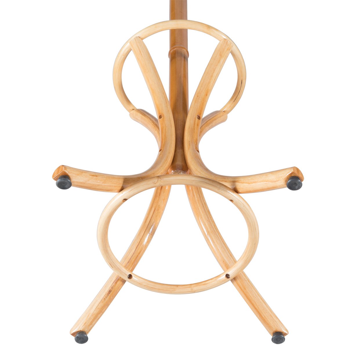 RELAX4LIFE Appendiabiti da Terra con Portaombrelli, Legno Massello, Attaccapanni Alto 184 cm, con 8 Ganci e Piedini, Stand Appendiabiti per Ingresso, Corridoio, Entrata