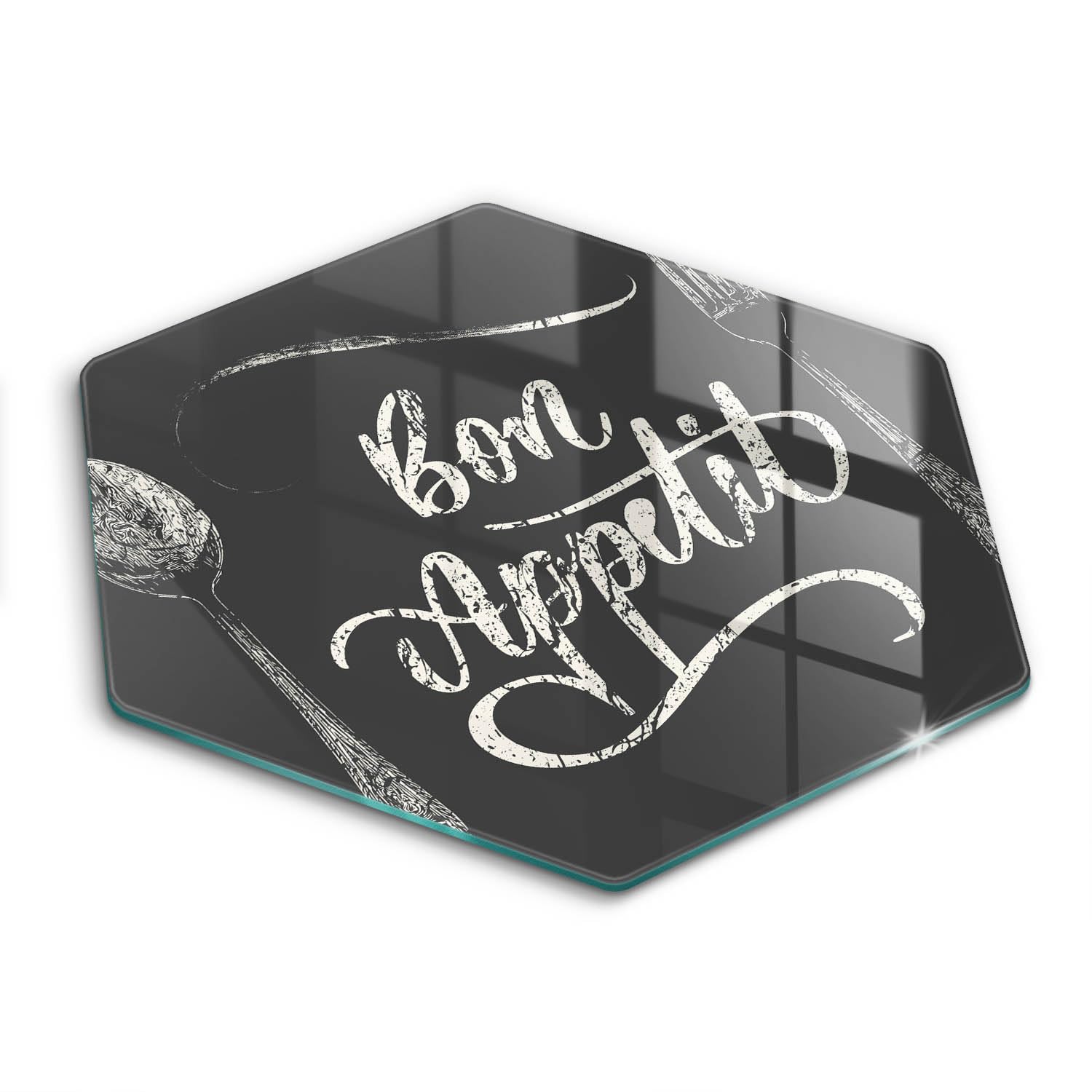 Planche à découper induction Wallfluent pour cuisiner avec le motif bon appétit