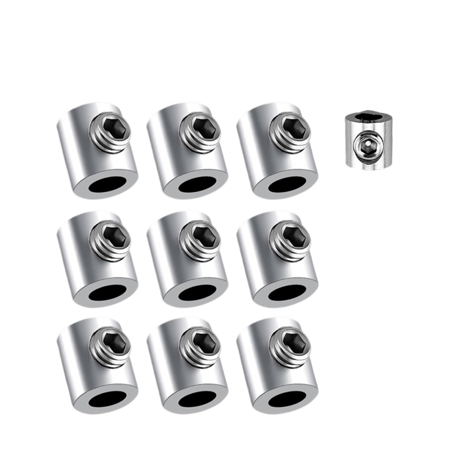 10-100 Sztuk 0.8-2mm Zacisk Do Liny Stalowej Kabel Ze Stali Nierdzewnej Miedziany Metalowy Klips Zawieszania Regulowane Śruby Stałe