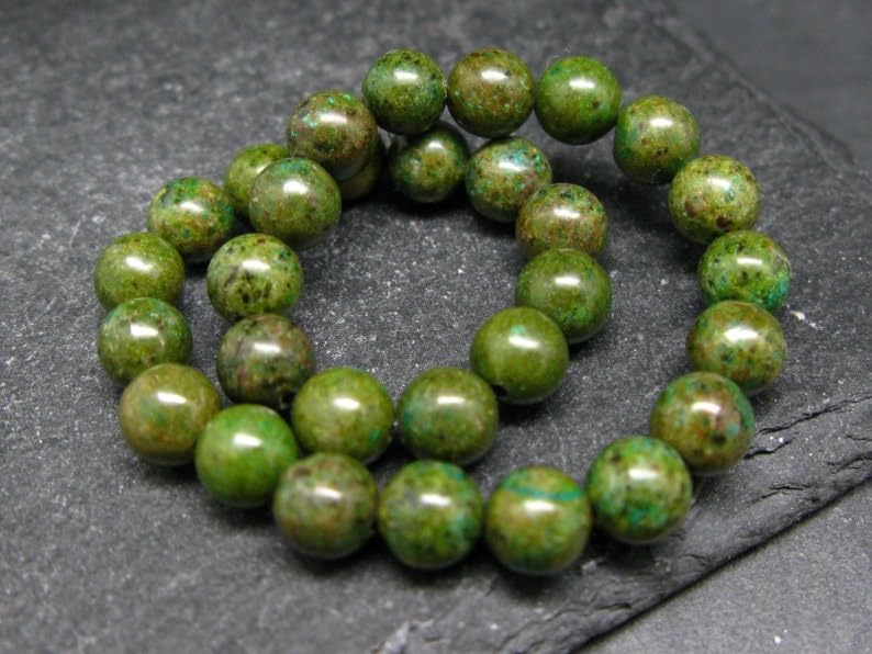 Happy_Shop Natural Epidote 8mm Round Shape Smooth Cut Beads 6.5 Inch Stretchable Bracelet For Men & Women. Unisex Bracelet For Healing, Meditation, Prosperity, Gift &... - Image 4