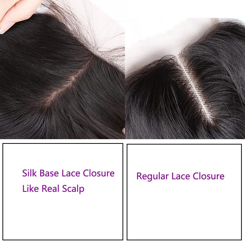 Amazon.com : RIVPOIG 4x4 Silk Base Lace Closure with Baby  display picture 1