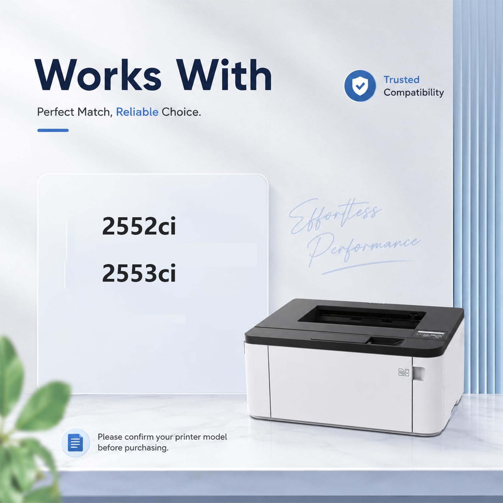 Cartuccia di toner TK8348, sostituzione nera ad alta resa per la stampante Kyocera LaserJet 2552ci 2553ci, Stampe ad alta velocità, Immaging accurata, Alta resa, 25000 pagine,2Pack