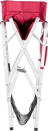 Miniatura 9 de Vasitelan Silla plegable alta para directores con bolsa de almacenamiento para mesa auxiliar, altura de barra portátil para maquilladores, marco de