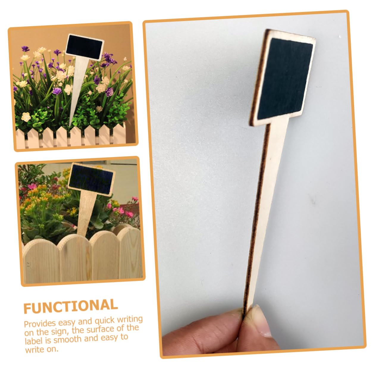 UPKOCH 5 Ensembles Étiquettes Miniatures Pour Plantes Ardoise De Jardin Effaçable Signe Décoratif Pour Identifications Messages Votre 18 Pièces * 5